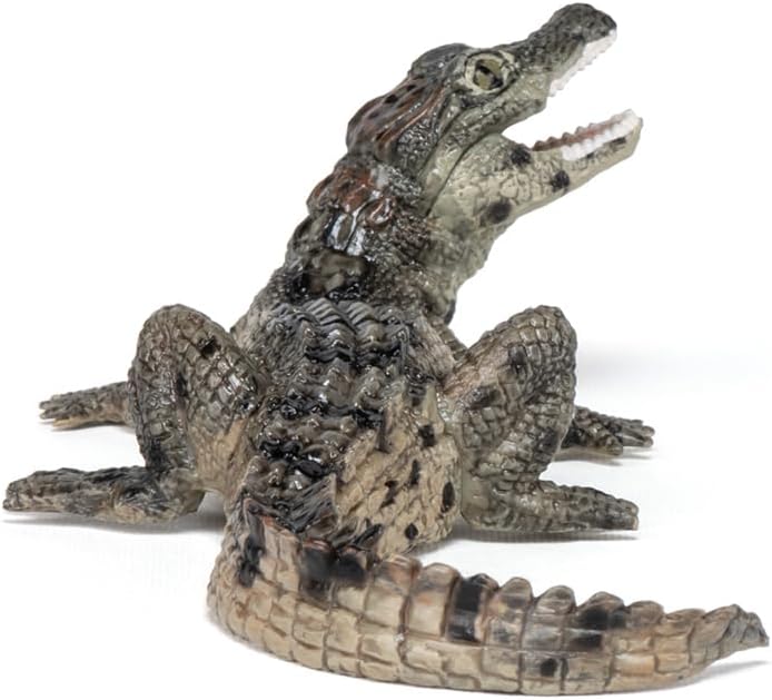 Figura Cría Cocodrilo Pintada A Mano papo