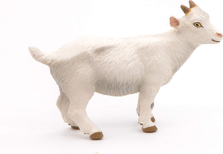 Figura Coleccionable Cabrito Blanco Pintado A Mano Papo