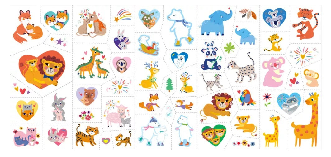 Juego Didáctico Stickers De Animales Niños