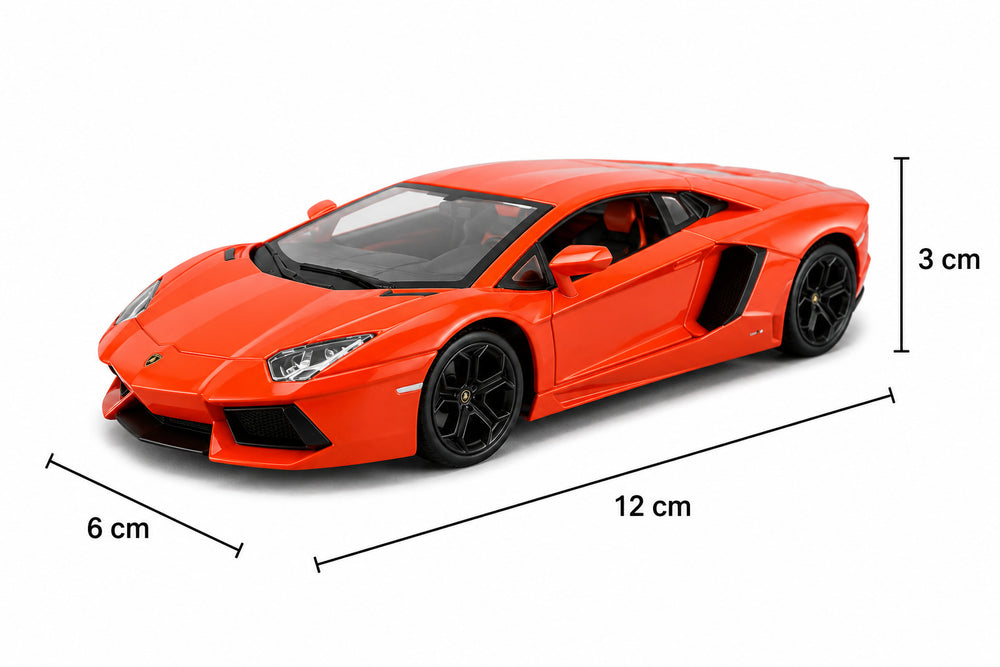 Carros A Escala 1:36 Lamborghini Aventador Coupe Naranja