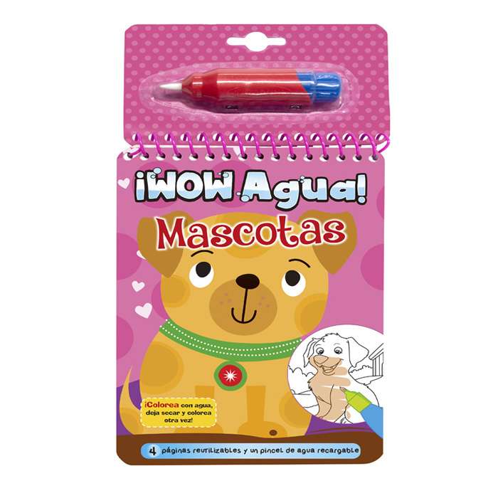 Libro Wow Agua Mascotas Pincel Mágico Para Niños