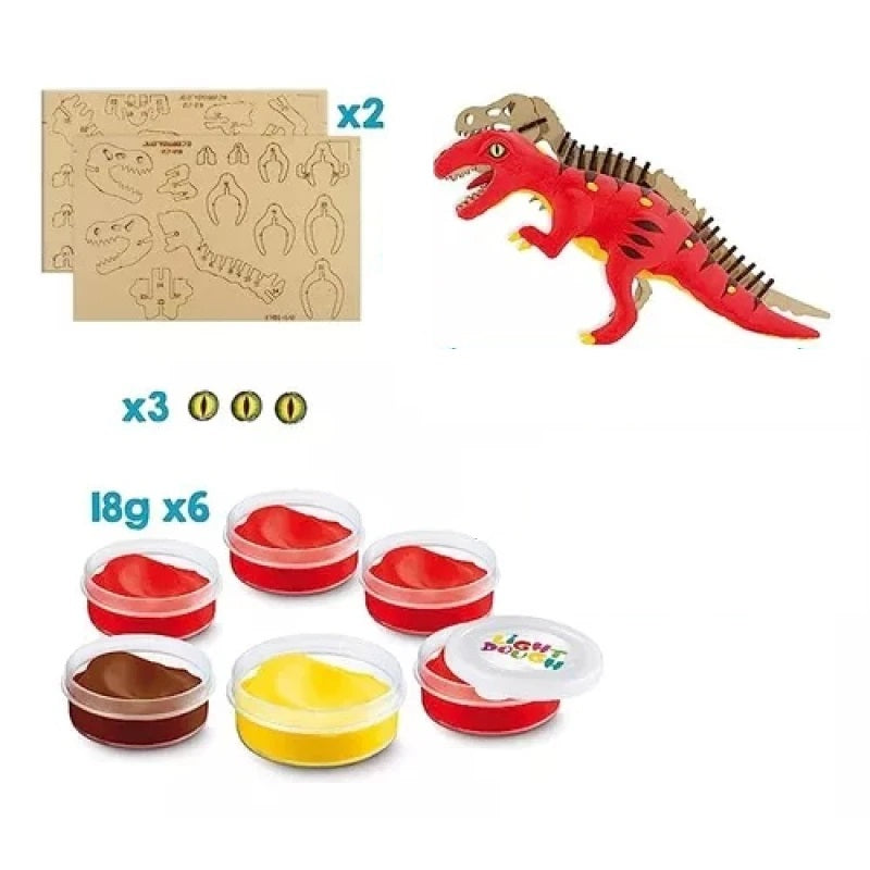 Juego Set Figura Para Moldear T-rex Para Niños