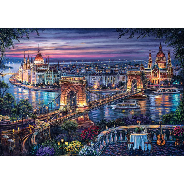 Rompecabezas 1000 Piezas Vista Nocturna De Budapest