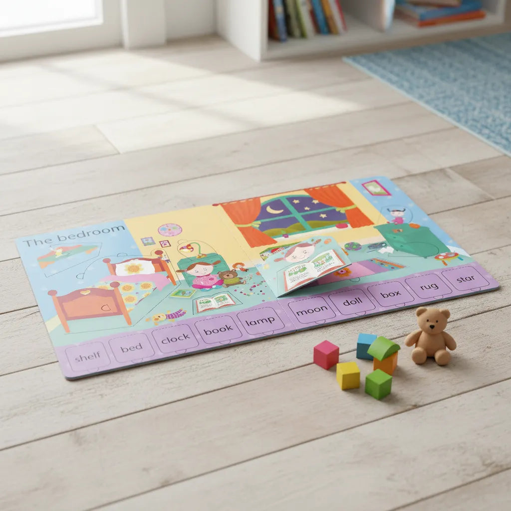 Libro Didáctico Interactivo De Palabras Solapas Para Niños