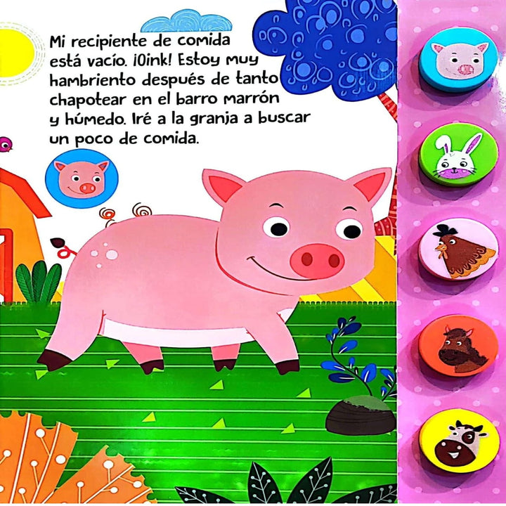 Libro Infantil Sonidos cerdito Hace Amigos Para Niños