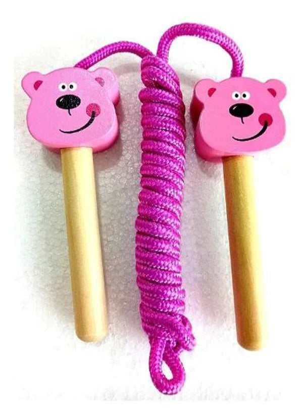 Juguete Cuerda Para Saltar Oso Rosado Para Niños