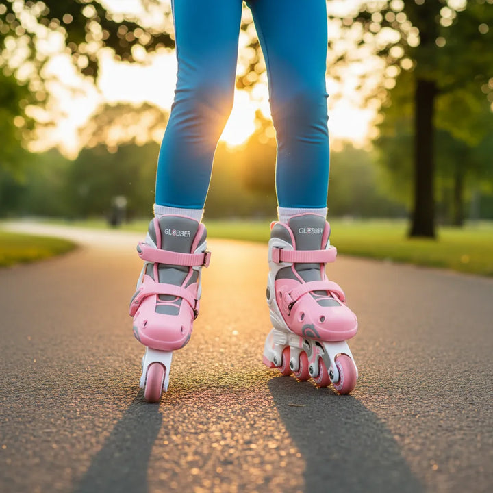Patines En Línea 2 En 1 Rosados Para Niños