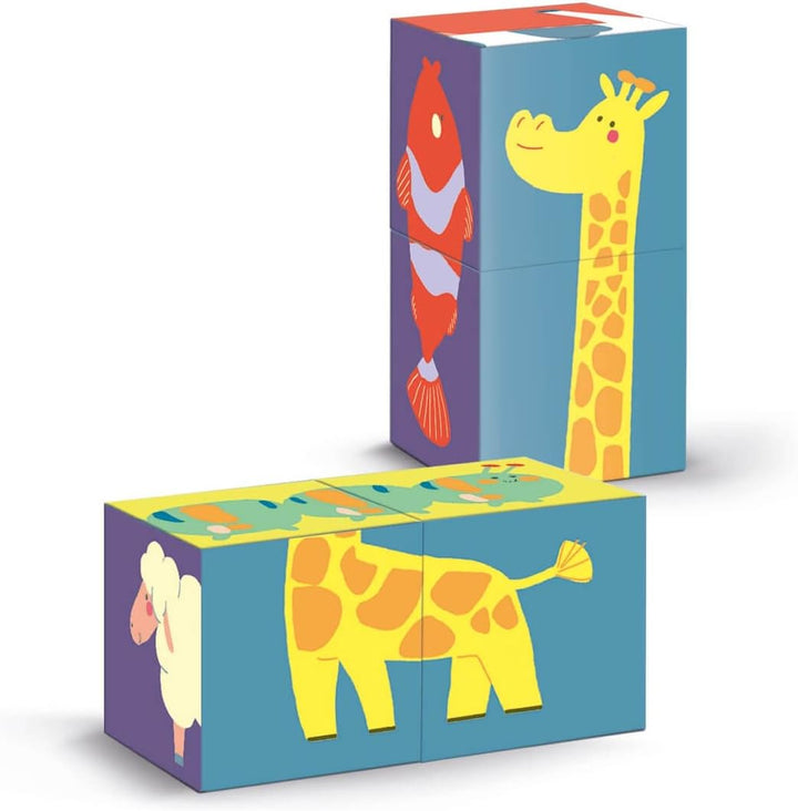Juego Rompecabezas Cubos 12 piezas Animales