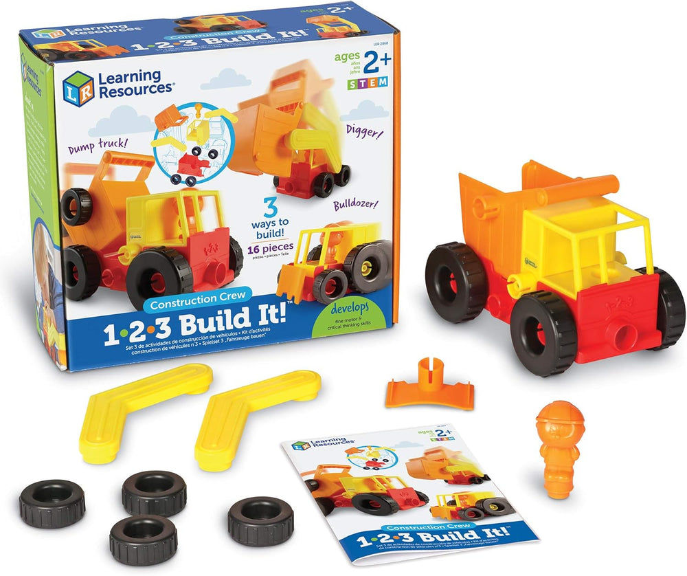 Juego De Construcción Vehículos 1 2 3 Para Niños