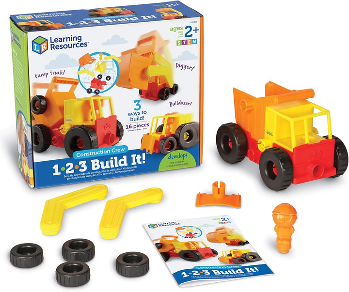 Juego De Construcción Vehículos 1 2 3 Para Niños