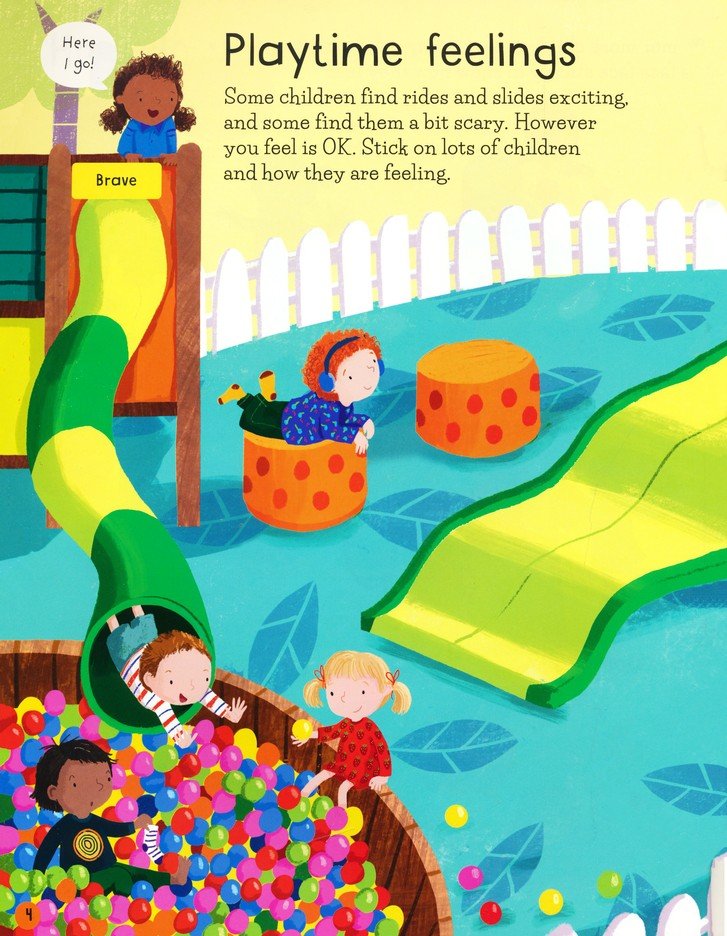 Libro Educativo Sentimientos Con Stickers Para Niños