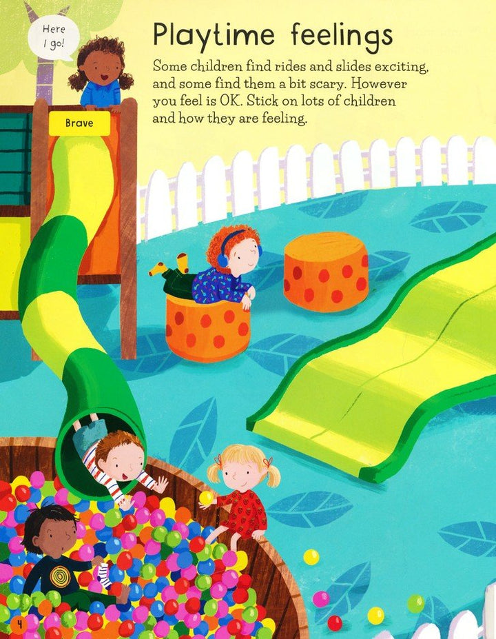 Libro Educativo Sentimientos Con Stickers Para Niños