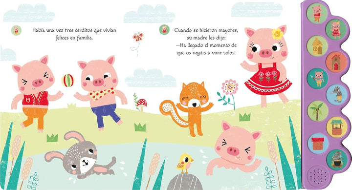 Libro De Sonidos Los Tres Cerditos Interactivo Para Niños