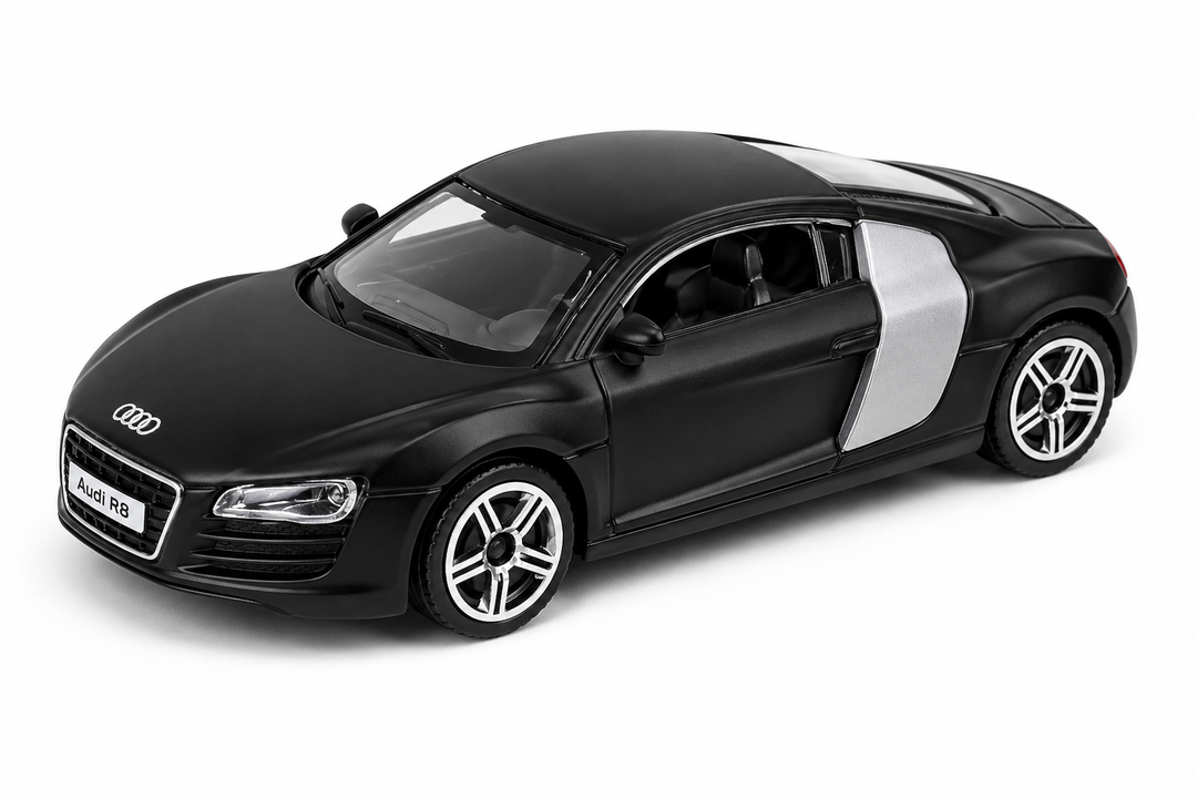 Carro Coleccionable A Escala 1/43  Audi R8 Negro Para Niños