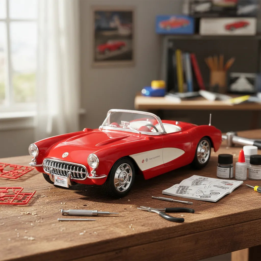 Carro A Escala 1/24 Chevrolet Corvette 1957 Para Armar