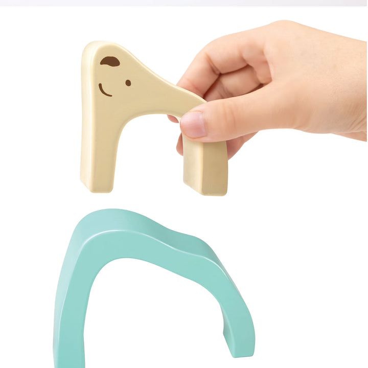 Juego Didáctico Bloques Apilables Oso Madera Para Niños