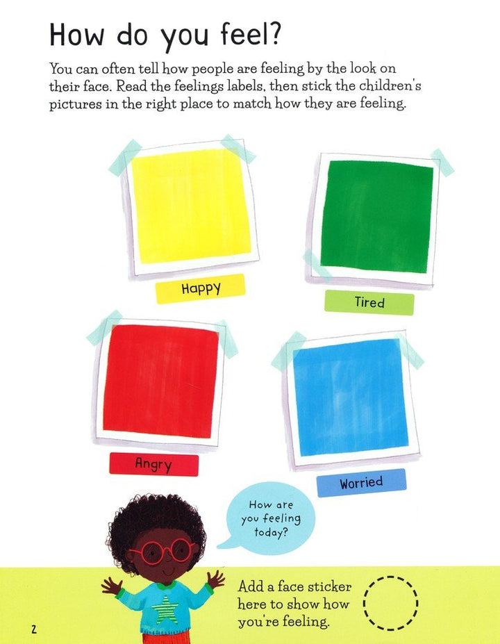 Libro Educativo Sentimientos Con Stickers Para Niños