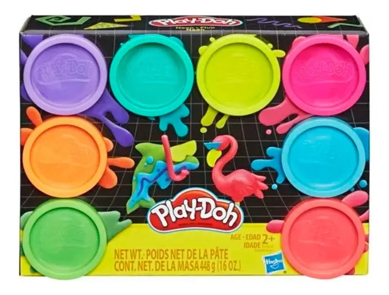 Set Plastilina Play-doh Colores Neón Niños