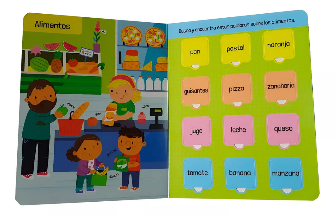 Libro Infantil Mis Primeras 100 Palabras con solapas Niños