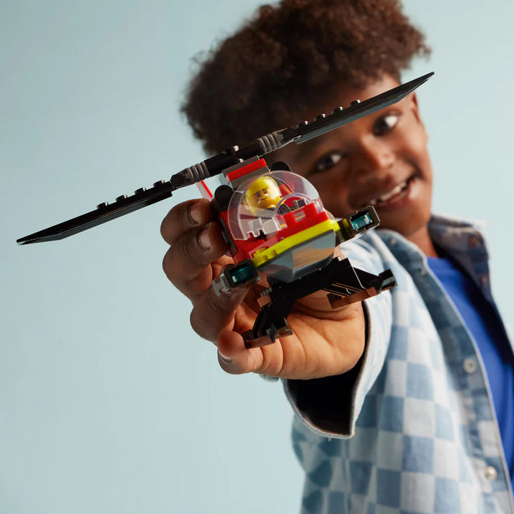 Juego Lego Helicóptero Bomberos Niños