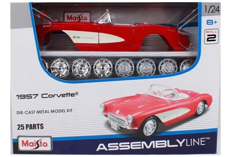 Carro A Escala 1/24 Chevrolet Corvette 1957 Para Armar