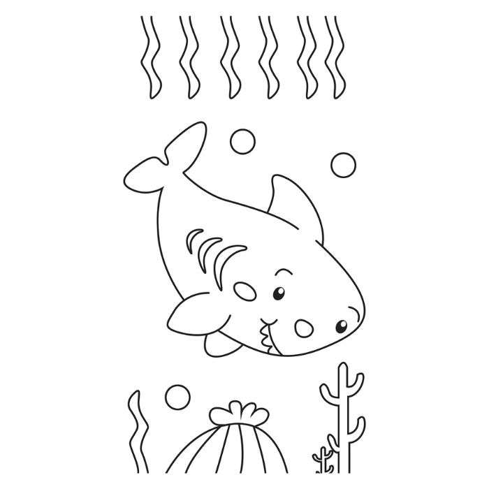 Libro Set Para Colorear Tiburones Con Colores Niños