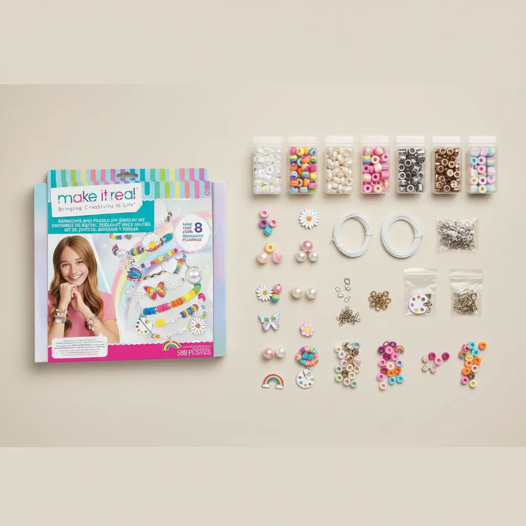 Set De Crear 8 Manillas 598 Piezas Para Niñas