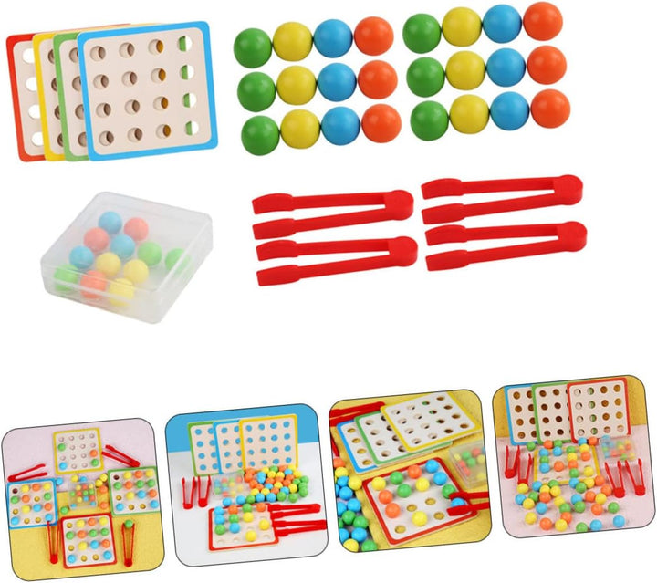 Juego Motricidad  Pinzas Y Cuentas Encajar Para Niños