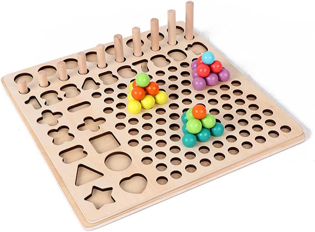 Juego Didáctico De Cuentas Figuras Para Niños