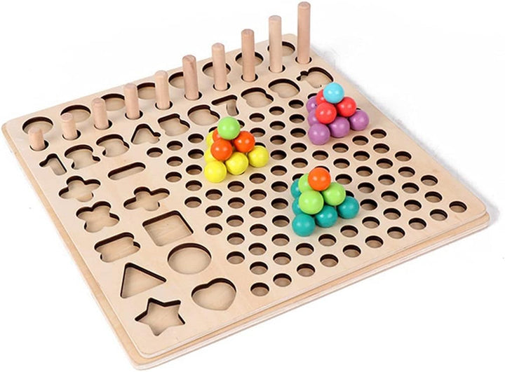 Juego Didáctico De Cuentas Figuras Para Niños