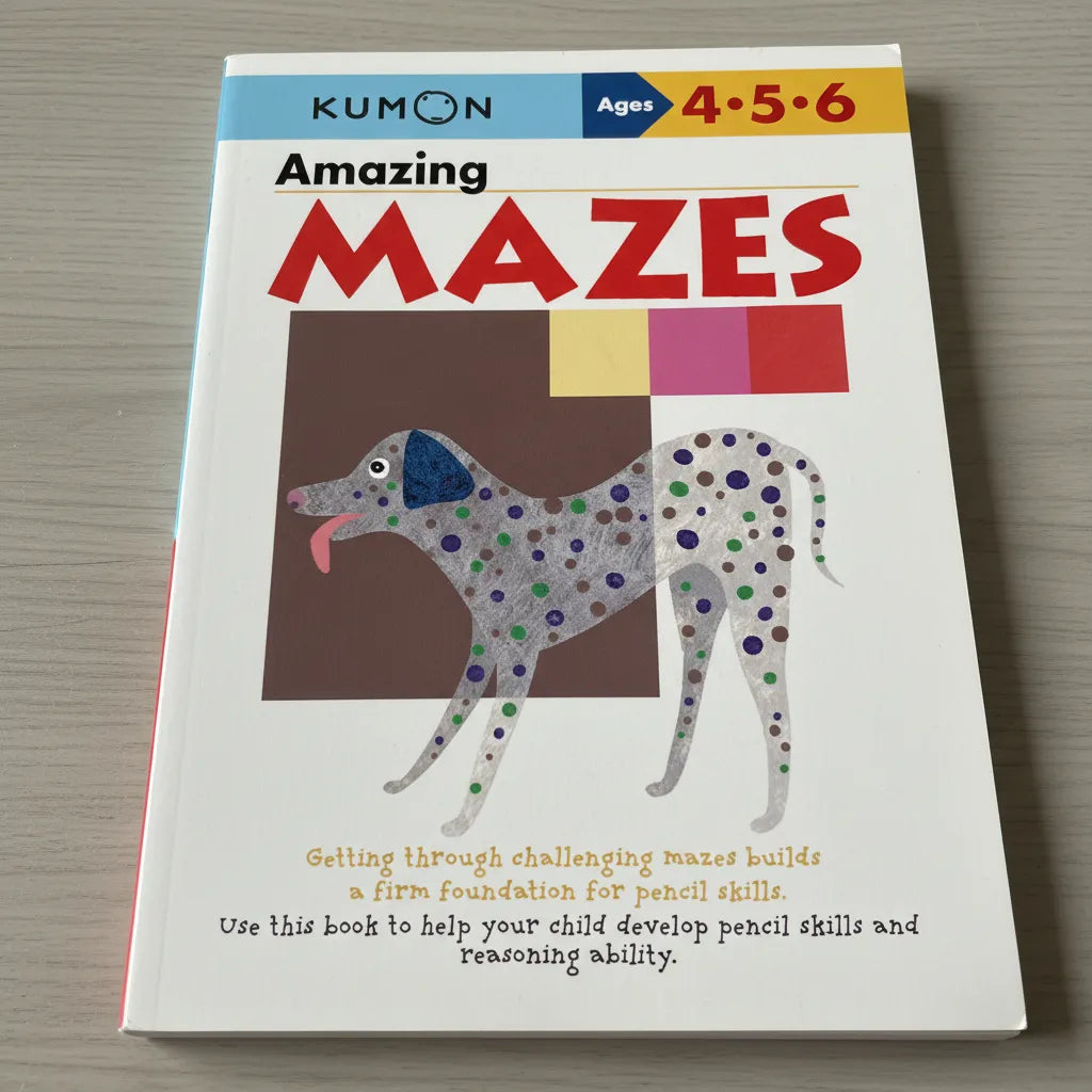 Libro didáctico Kumon Amazing Mazes para niños