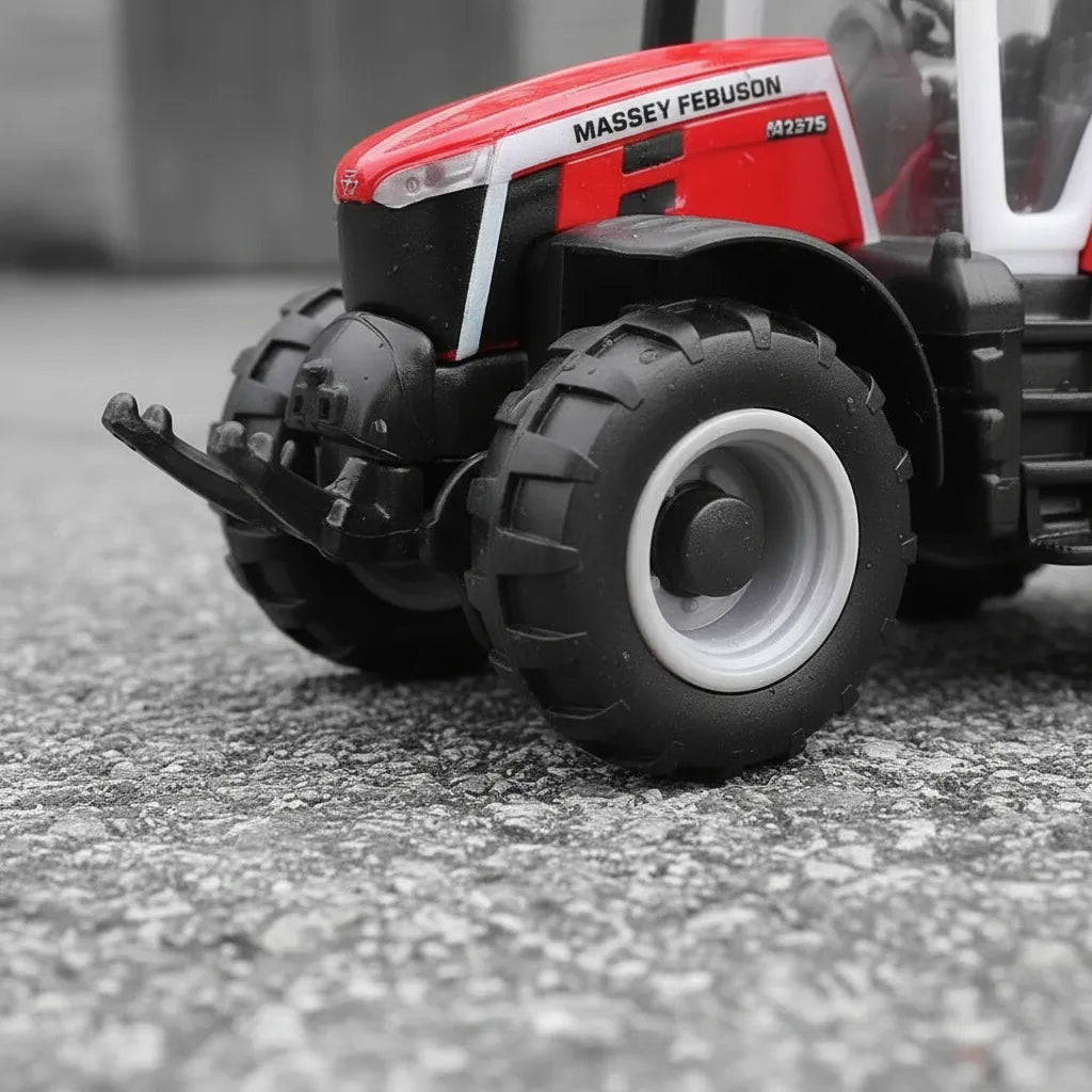 Tractor Y Carretilla A Escala Massey Ferguson Rojo