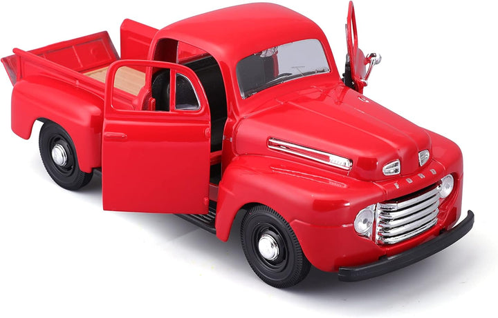 Carro Ensamblar 1:24 Al 1948 Ford F-1 Pick-up Rojo
