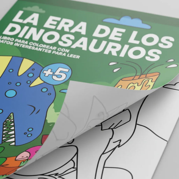Libro Para Colorear Era Dinosaurios Para Niños