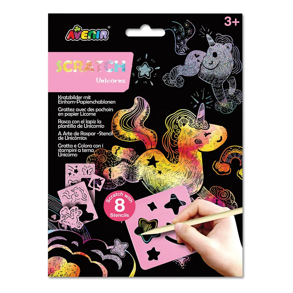 Juego Arte Mágico Rasca Unicornios Niños