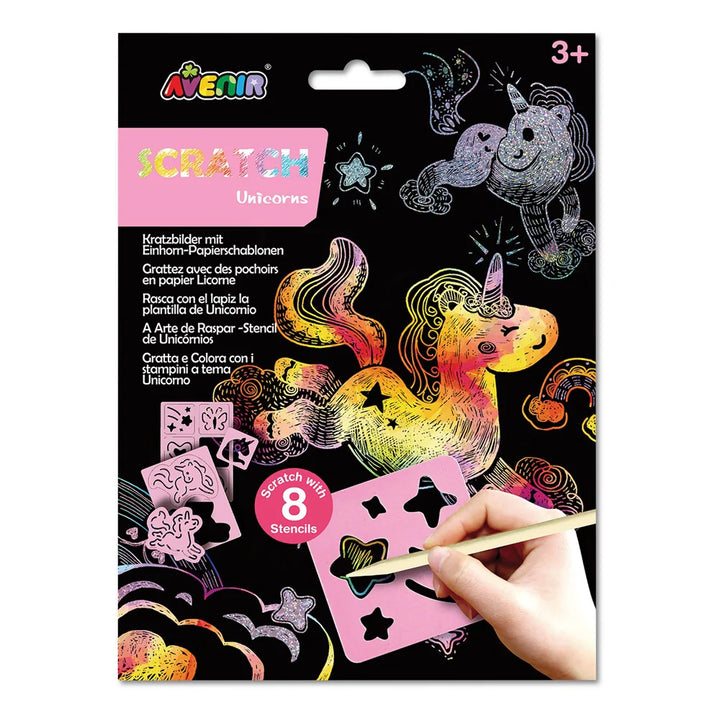 Juego Arte Mágico Rasca Unicornios Niños