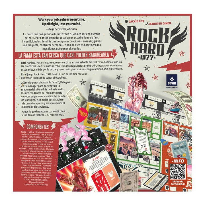 Juego De Mesa Rock Hard 1977 Para Adultos
