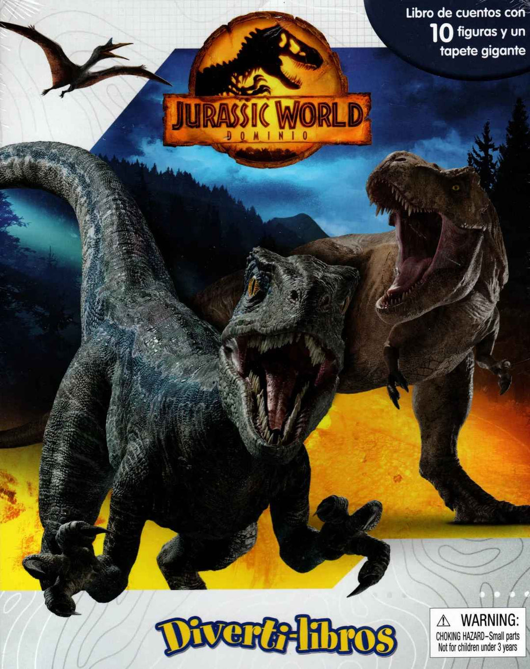 Libro Infantil Dinosaurios 10 Figuras Y Tapete s