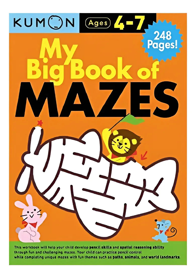 Libro Didácticos Kumon My Big Book Of Mazes Para Niños