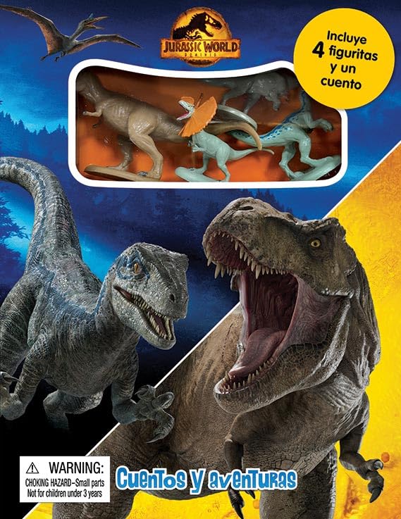 Set Figuras y Cuento Jurassic World Para niños