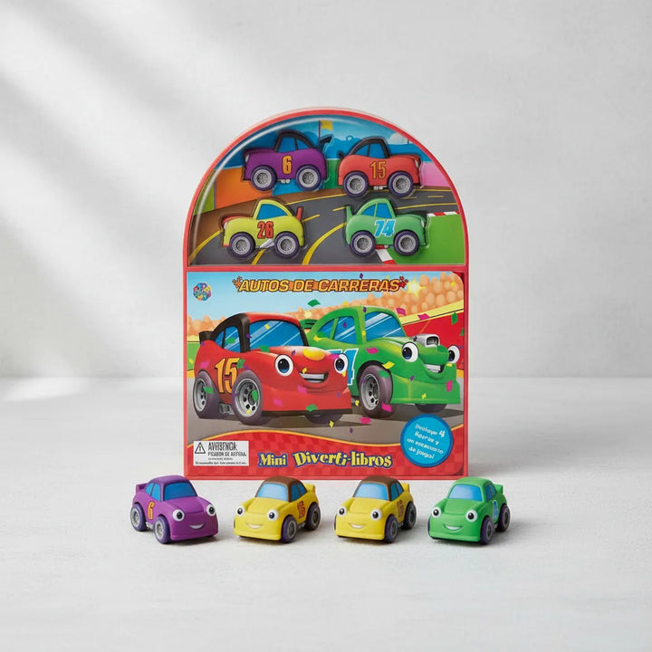 Libro y Juego 2 En 1 Carros De Carreras