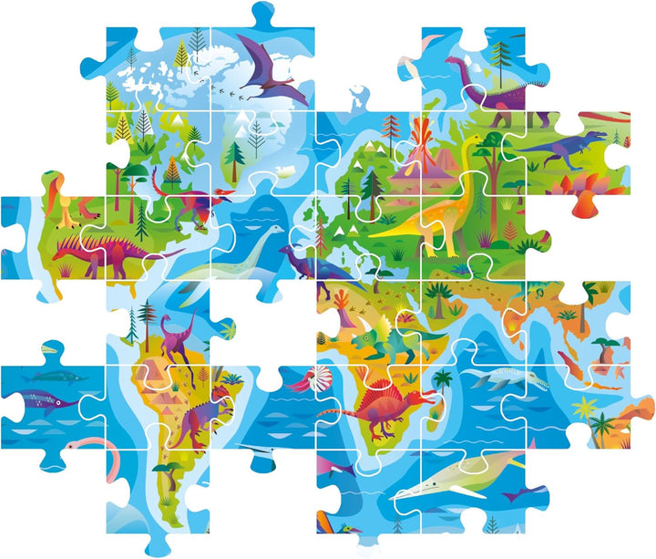 Rompecabezas 180 Piezas Mapa Dinosaurios Niños