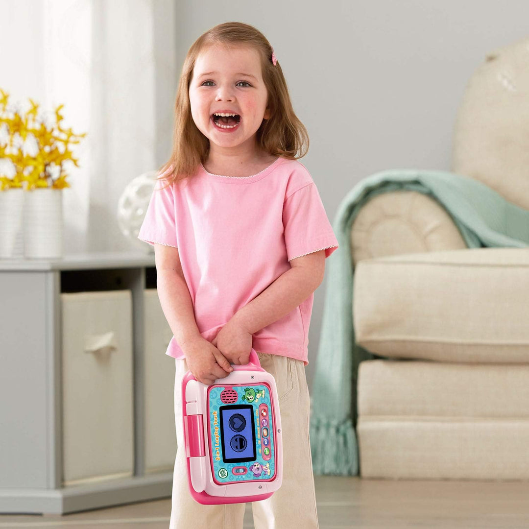 Juguete Laptop Educativa 2 En 1 Pantalla Táctil Rosado Niños