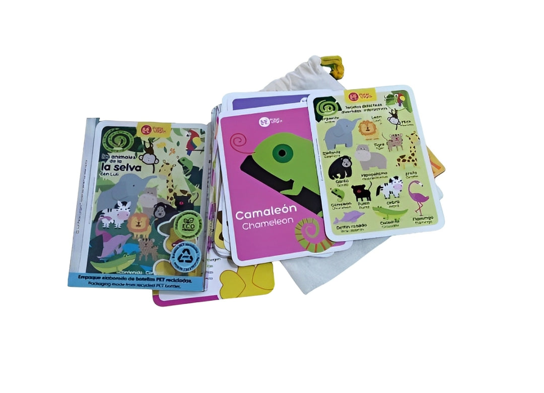 Juego Tarjetas Animales Selva Estimulación Niños