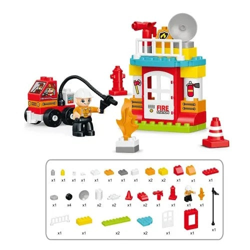 Bloques Bomberos 41 Piezas Para Niños