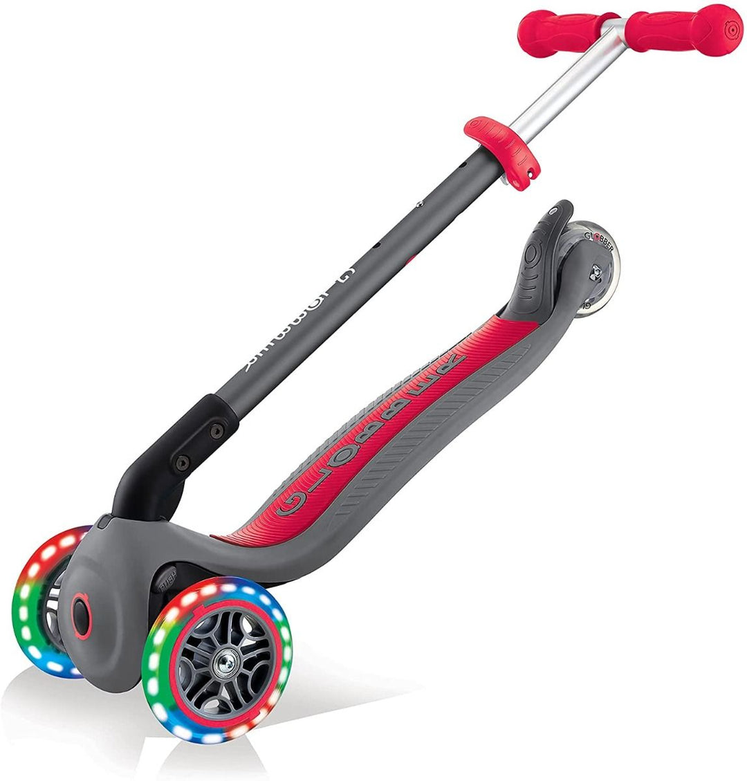 Patineta Plegable Con Luces rojo Para Niños