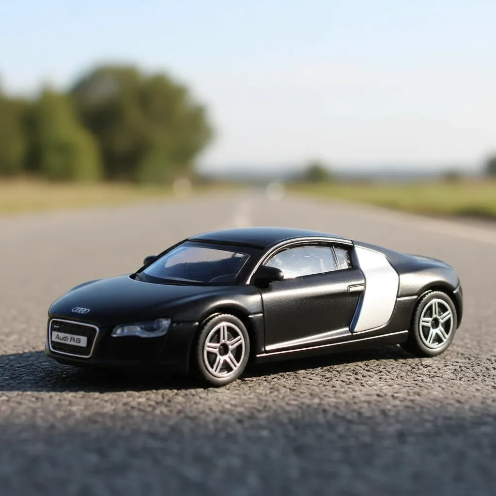Carro Coleccionable A Escala 1/43  Audi R8 Negro Para Niños