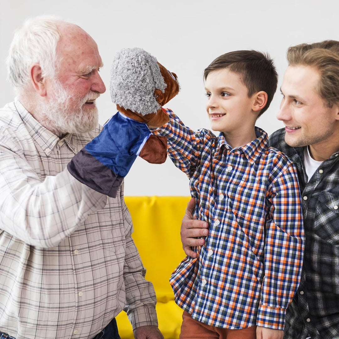 Juguete Didáctico Títere Marioneta Abuelo Para Niños