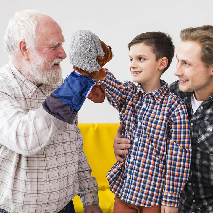 Juguete Didáctico Títere Marioneta Abuelo Para Niños