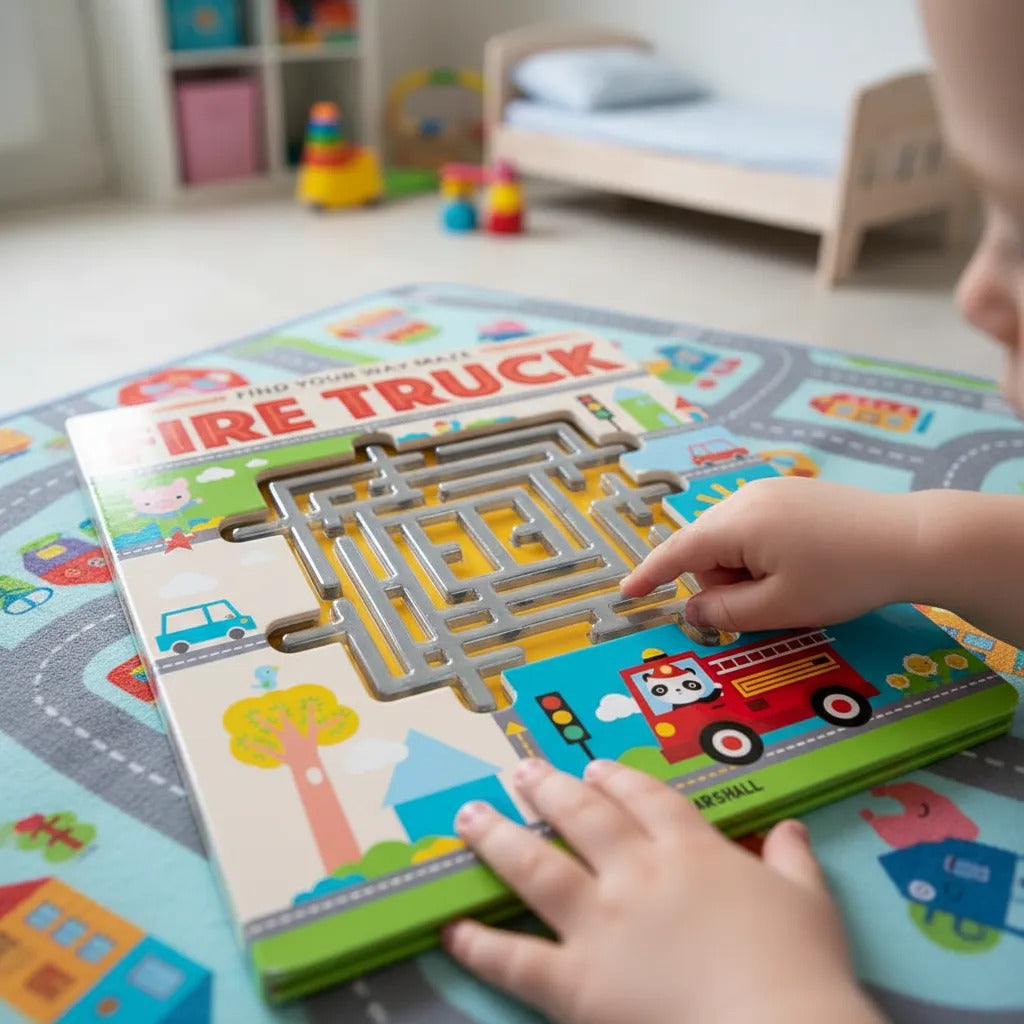 Libro Didáctico Bomberos Laberinto Para Niños